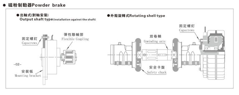 磁粉制動(dòng)器安裝方式，磁粉制動(dòng)器廠家常用7種方式